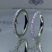 Round Cut White Sapphire 925 Sterling Silver Double Bands