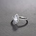 Marquise Cut 925 Sterling Silver White Sapphire Halo Engagement Rings