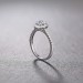 Nice Round Cut White Sapphire 925 Sterling Silver Halo Engagement Rings