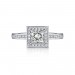 Cushion Cut 925 Sterling Silver Halo White Sapphire Engagement Rings