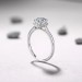Round Cut White Sapphire 925 Sterling Silver Halo Engagement Rings