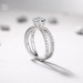 Cool 925 Sterling Silver White Sapphire Engagement Rings