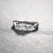 Princess Cut White Sapphire 925 Sterling Silver Engagement Rings