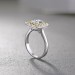 Round Cut White Sapphire Gold 925 Sterling Silver Engagement Rings