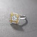 Round Cut White Sapphire Gold 925 Sterling Silver Engagement Rings