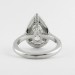 Pear Cut White Sapphire 925 Sterling Silver Double Halo Engagement Rings
