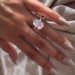 Oval Cut White Sapphire 925 Sterling Silver Rose Gold Engagement Rings