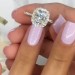 Cushion Cut White Sapphire 925 Sterling Silver Halo Engagement Rings