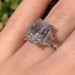 Radiant Cut White Sapphire 925 Sterling Silver 3-Stone Engagement Rings