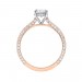 Oval Cut White Sapphire 925 Rose Gold Halo Engagement Rings