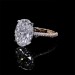 Oval Cut White Sapphire Rose Gold 925 Sterling Silver Engagement Rings