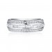 Emerald Cut White Sapphire 925 Sterling Silver Wedding Bands