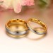 Titanium Steel Gold & Silver Promise Rings for Couples