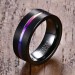 Tungsten Colorful Black Men's Ring
