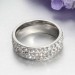 Titanium Silver Round Cut White Sapphire Promise Rings For Her