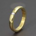 Titanium Gold Round Cut White Sapphire Promise Rings For Her