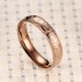 Titanium Rose Gold Three-dimensional Pattern Promise Rings For Her