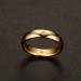 Titanium Round Cut White Sapphire Simple Gold Promise Rings For Her