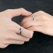 Her King His Queen White Sapphire Titanium Couple Rings