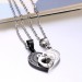 Heart Design Black and Silver 925 Sterling Silver Necklace