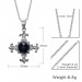 Cool 925 Sterling Silver With Black Gemstone Necklace