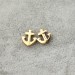 Anchor Design Gold 925 Sterling Silver Earrings