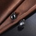 Pear Cut Black/Garnet/Amethyst Sapphire S925 Silver Earrings