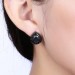 Pear Cut Black/Garnet/Amethyst Sapphire S925 Silver Earrings