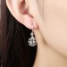 Round Cut White Sapphire Cute S925 Silver Earrings