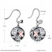 Round Cut White Sapphire S925 Silver Lovely Earrings