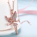 Fairy Round Cut White Sapphire Gold/Rose Gold/Silver Titanium Necklaces