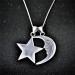 Moon & Star Love 925 Sterling Silver Necklace
