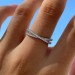 Classic X Criss Cross Sterling Silver Wedding Band