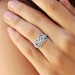 Gorgeous Pave Infinity Knot Design Sterling Silver Wedding Band