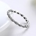 Round Cut White Sapphire S925 Silver Bands