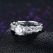 Round Cut White Sapphire S925 Silver Infinity Engagement Rings