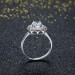 Halo Round Cut White Sapphire S925 Silver Engagement Rings