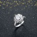 Halo Round Cut White Sapphire S925 Silver Engagement Rings