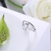 Round Cut White Sapphire Fine S925 Silver Engagement Rings