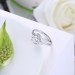 Adjustable Size Round Cut White Sapphire S925 Silver Engagement Rings