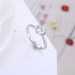 Round Cut White Sapphire S925 Silver Lovely Engagement Rings