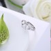 Round Cut White Sapphire Lovely S925 Silver Engagement Rings