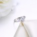 Round Cut White Sapphire S925 Silver Engagement Rings