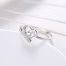 Round Cut White Sapphire S925 Silver Promise Rings