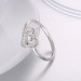 Round Cut White Sapphire S925 Silver Promise Rings