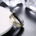 Round Cut White Sapphire Gold & Silver Titanium Promise Wedding Bands