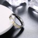 Silver and Gold Titanium Bands Rings for Women