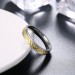 Nice Silver and Gold Titanium Bands Rings for Women
