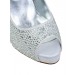 Women's Stiletto Heel Flock Peep Toe With Rhinestone Platform Platforms Shoes